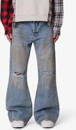 mnml Ripped & Distressed Kick Flare Jeans