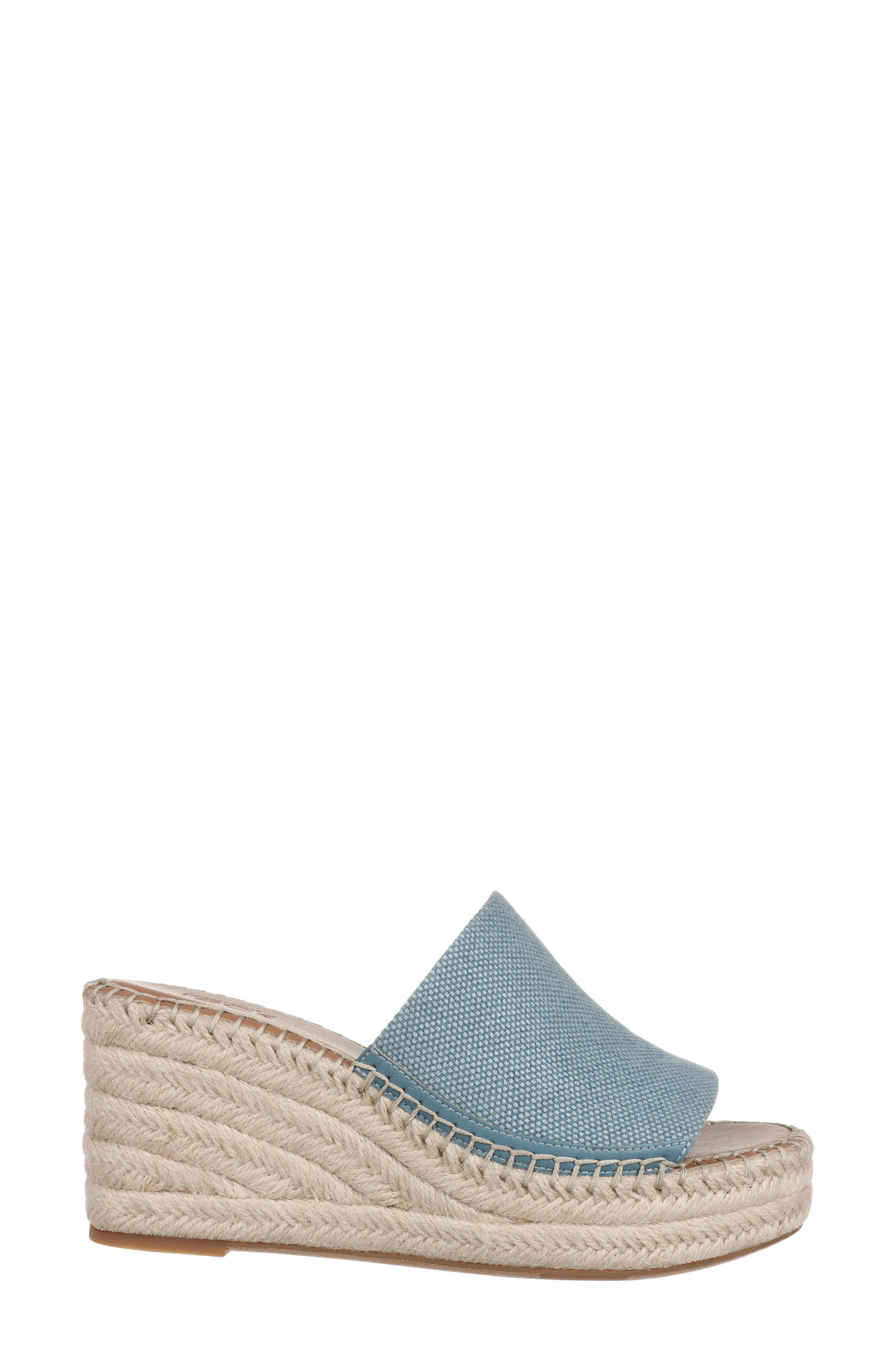 Claire Jute Wedge Slide Sandal, Alternate, color, BLUE DENIM