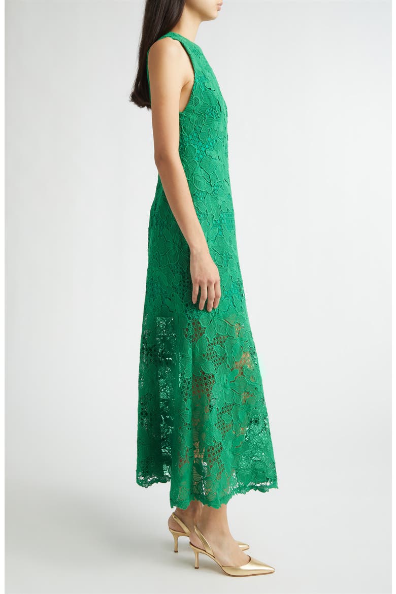Lattice Guipure Lace Midi Dress, Alternate, color, FERN