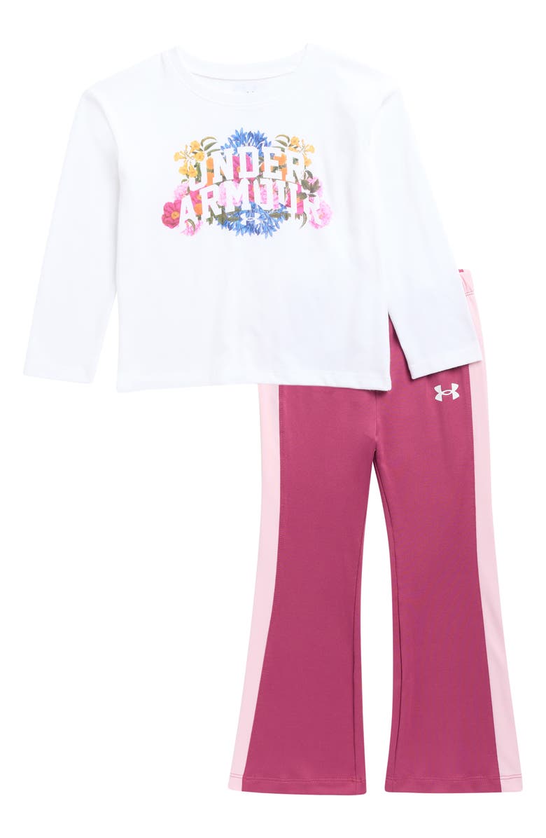 Under Armour Kids' Floral Graphic T-Shirt & Yoga Pants Set, Main, color, 
