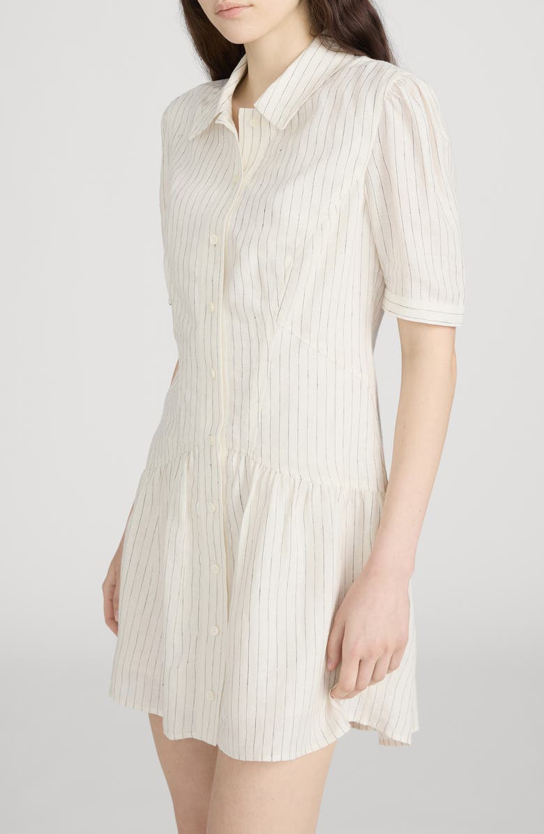 FRAME The Vista Stripe Linen Day Dress, Alternate, color, Cream Multi