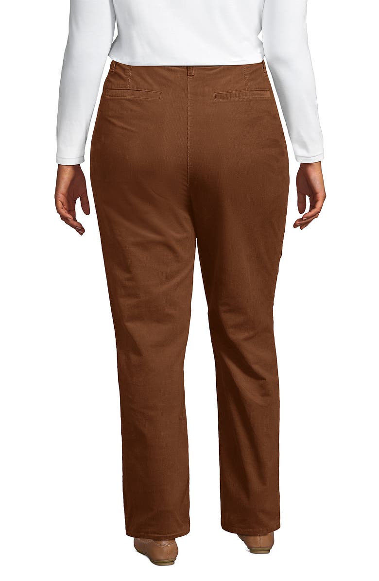 Lands
 End Corduroy High Rise Rail Straight Leg Pants, Alternate, color, Maple Toffee
