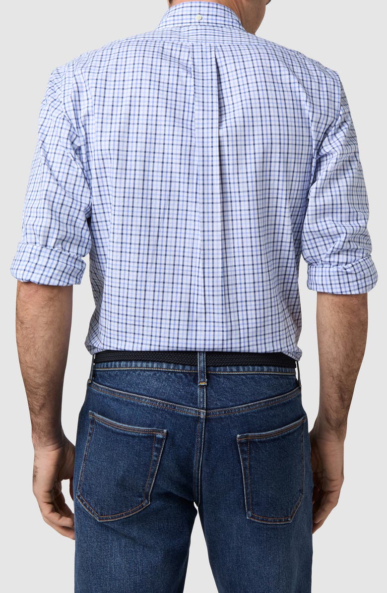 Sid Mashburn Slim Fit Check Button-Down Oxford Shirt, Alternate, color, Blue / Navy Tattersall Oxford