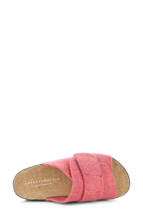 Fly London Clavi Wool Felt Slide Sandal In Red