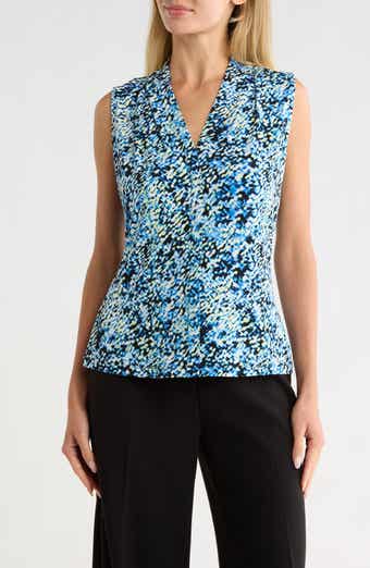 Calvin Klein V-Neck Sleeveless Jersey Top