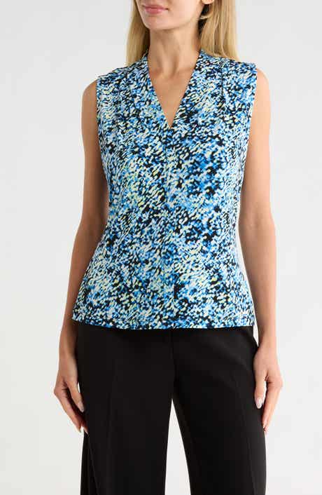 Calvin Klein V-Neck Sleeveless Jersey Top