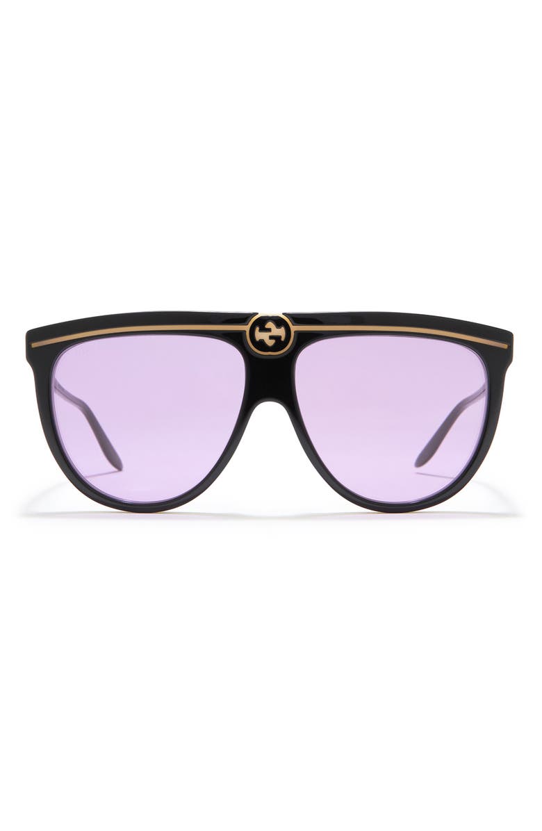 Gucci 61mm Flat Top Sunglasses, Main, color,