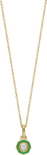 Icon Diamond Bezel Pendant Necklace