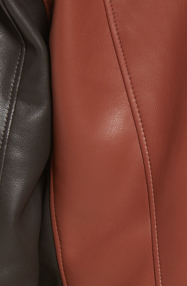 BLANKNYC Two-Tone Faux Leather Moto Jacket, Alternate, color,