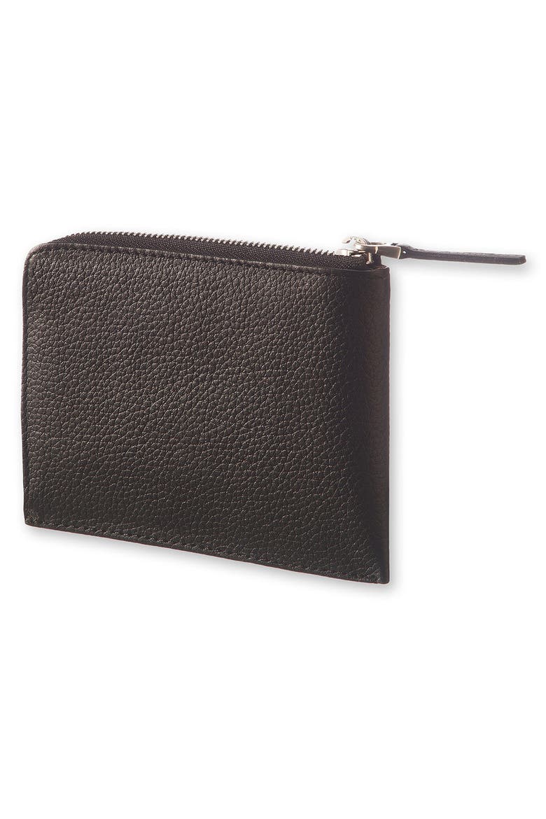 Lineage Leather Zip Wallet, Alternate, color, BLACK