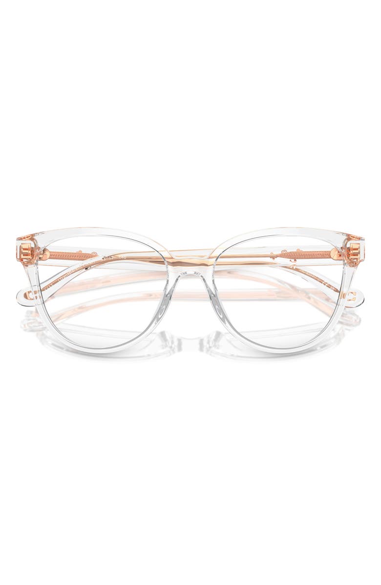 COACH 53mm Irregular Optical Glasses, Alternate, color, Transparent Clear / Demo Lens