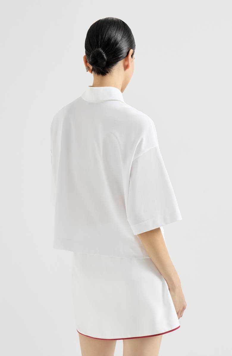 Brunello Cucinelli Piqué polo shirt, Alternate, color, White