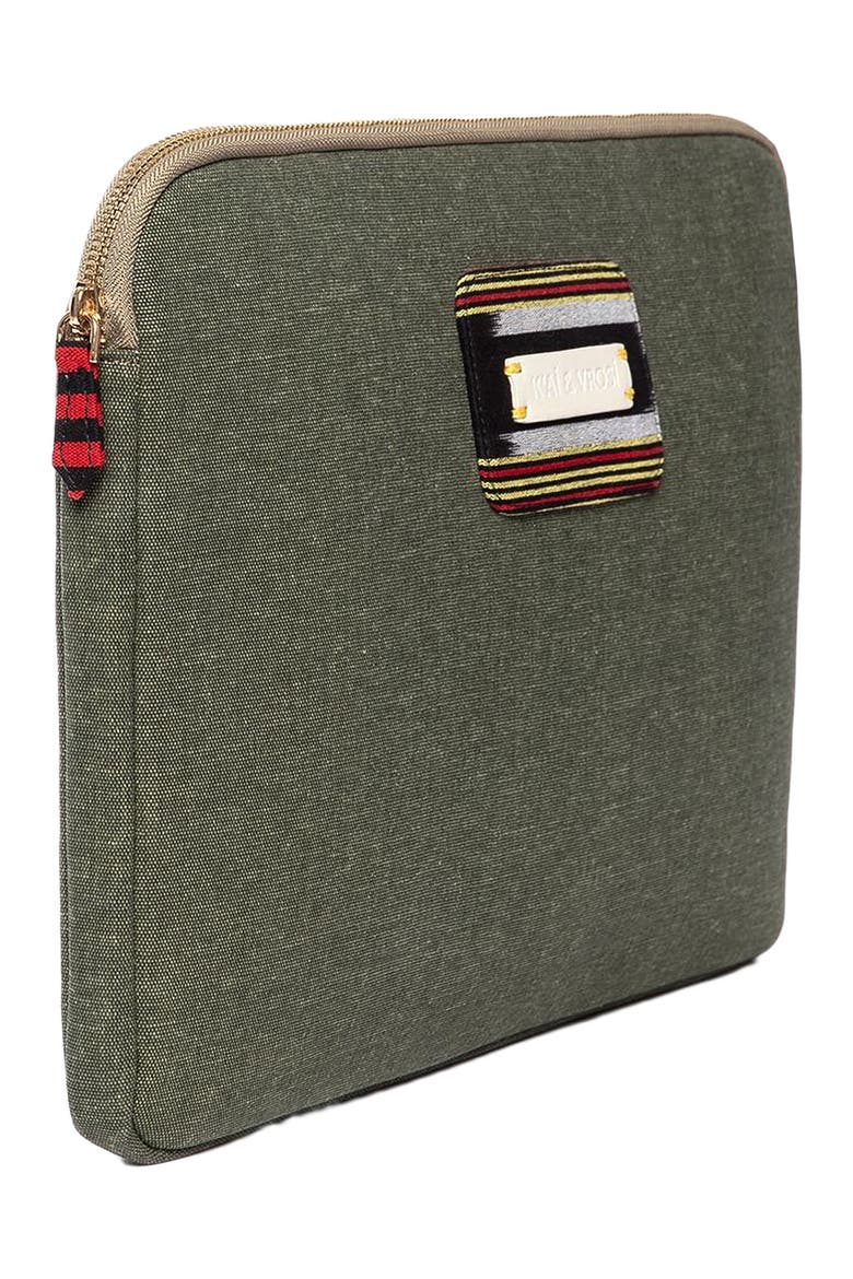 Zipped Canvas Laptop Case - for 13", 14", Alternate, color, Green