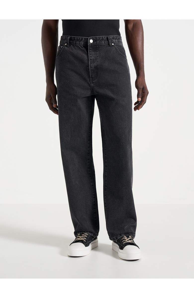 Manière De Voir Classic Relaxed Denim, Main, color, Black