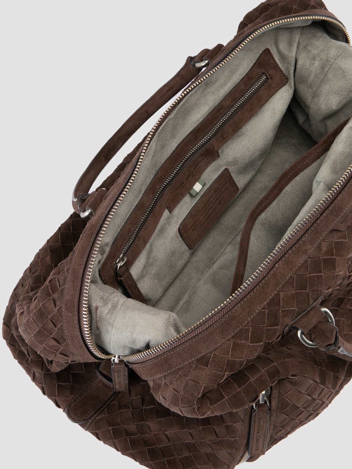 Officine Creative Armor 019 Hand-Woven Weekender Bag, Alternate, color, Brown