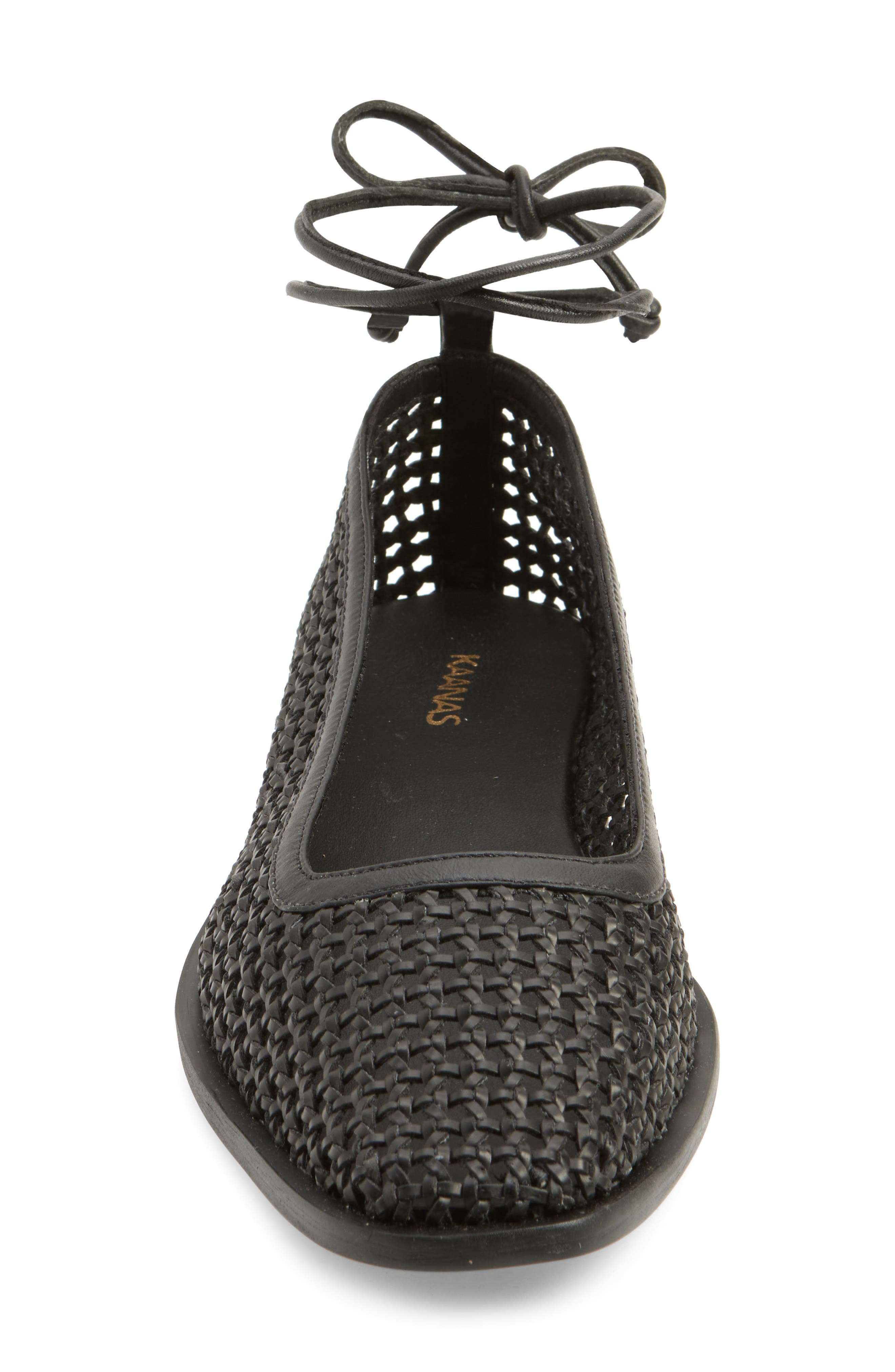 Kaanas Nana Woven Ankle Wrap Ballet Flat, Alternate, color, 