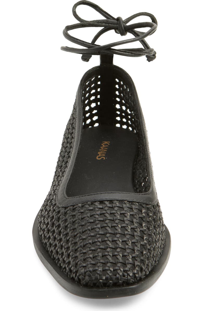 Kaanas Nana Woven Ankle Wrap Ballet Flat, Alternate, color,