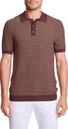 PAISLEY & GRAY Trim Fit Geometric Knit Polo