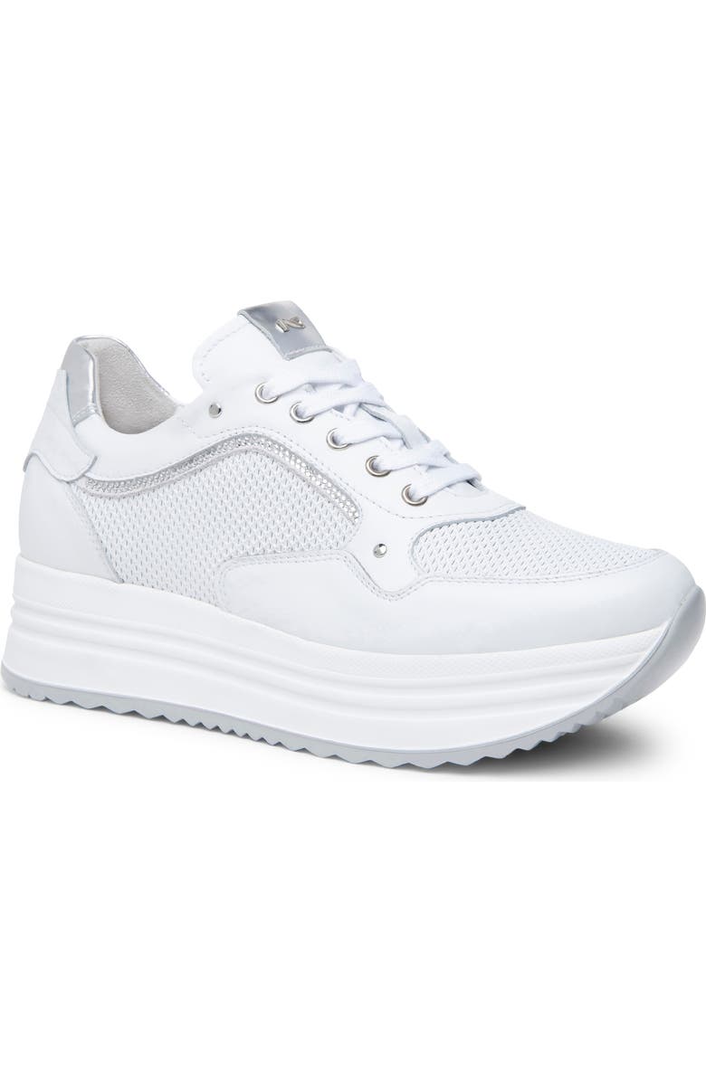 NeroGiardini Perfed Platform Sneaker, Main, color,