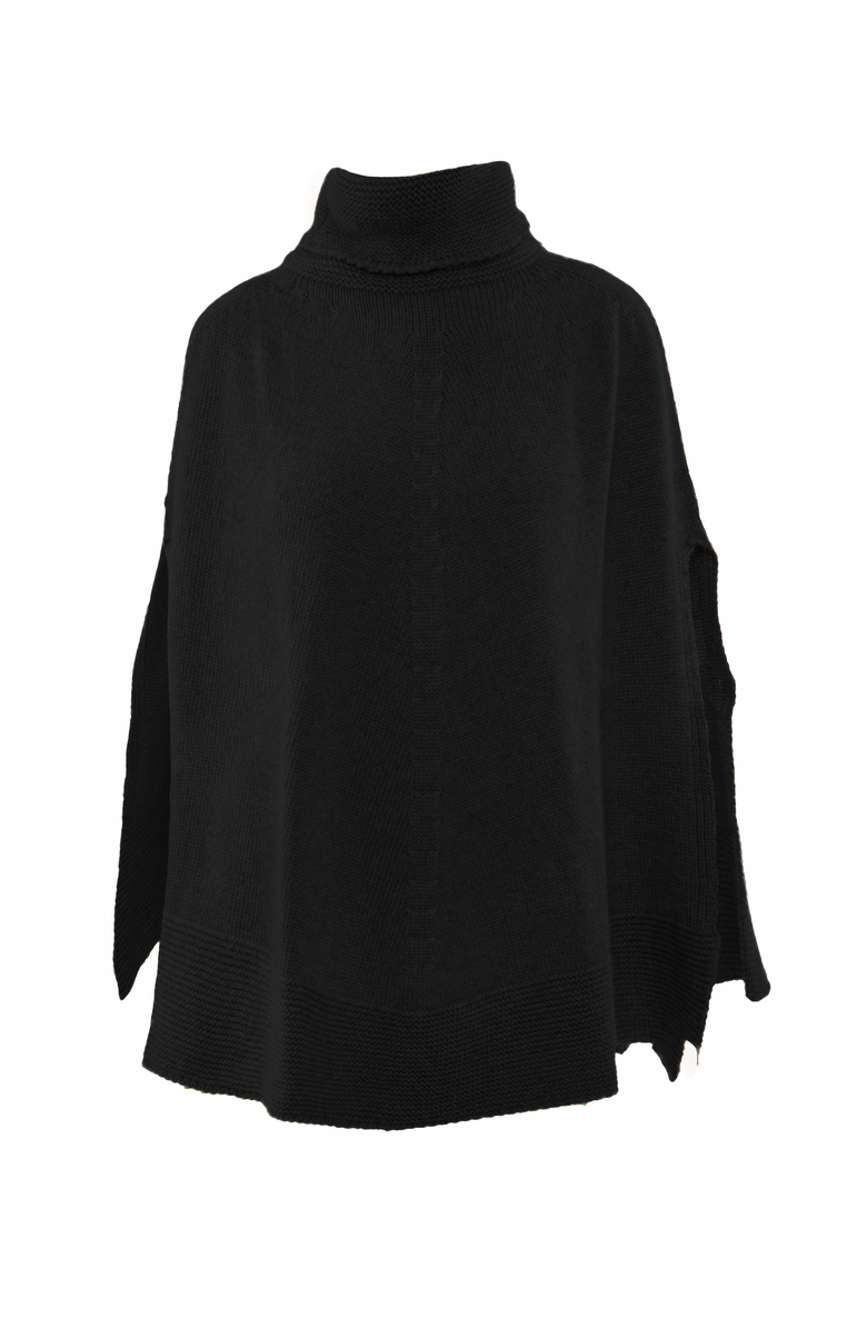Monticelli Cashmere Pure Cashmere Turtleneck Poncho, Alternate, color, 