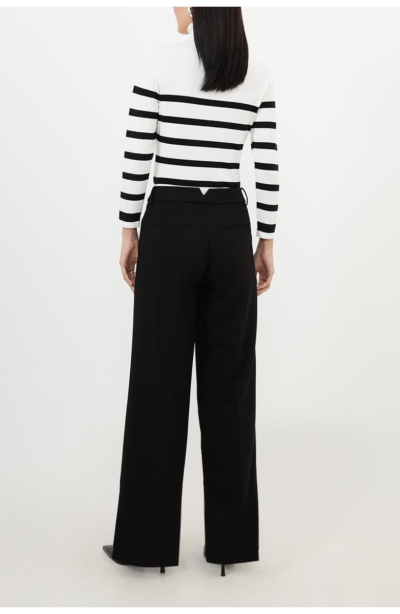 Karen Millen Petite Tailored Straight Leg Pants, Alternate, color, Black