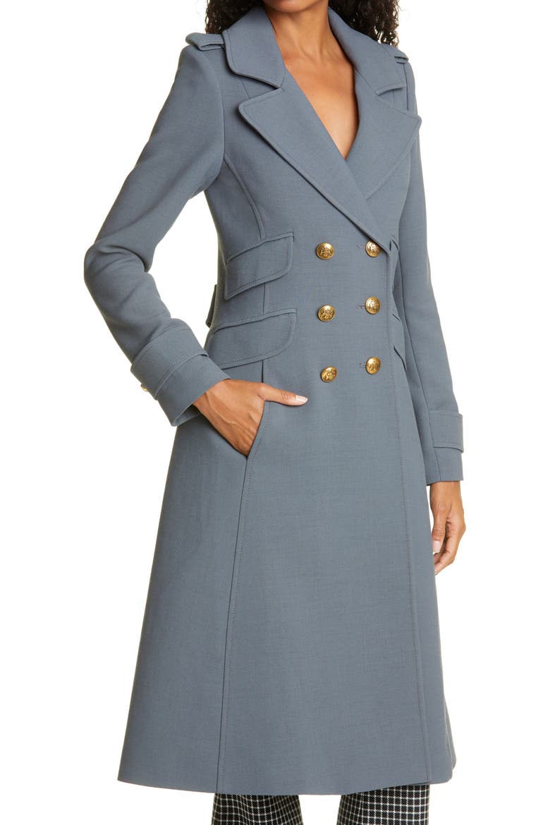 Birkin Double Breasted Coat, Alternate, color, IRON