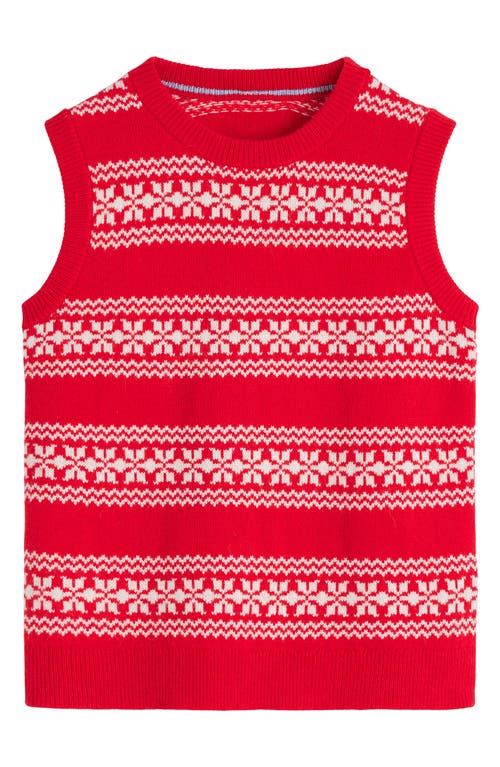 Boden Edie Fair Isle Sweater Vest In Red
