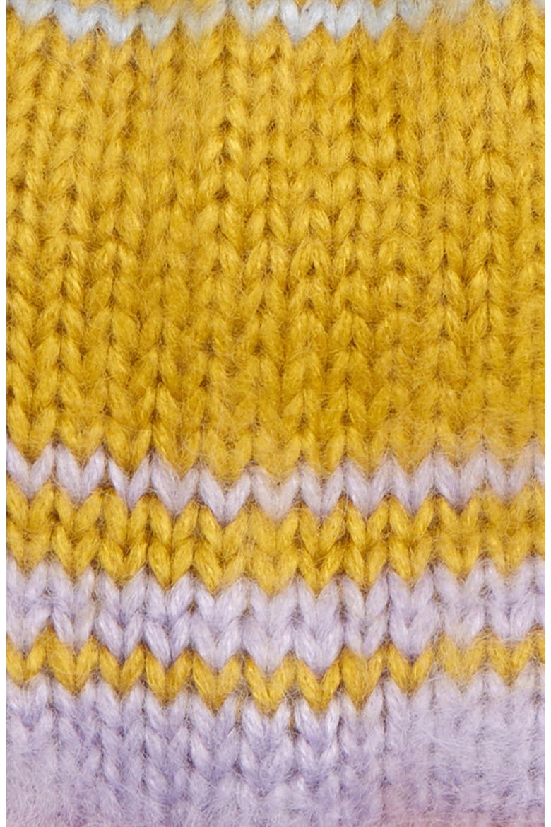 Brush Stripe Ombré Beanie, Alternate, color, ORANGE MULTI
