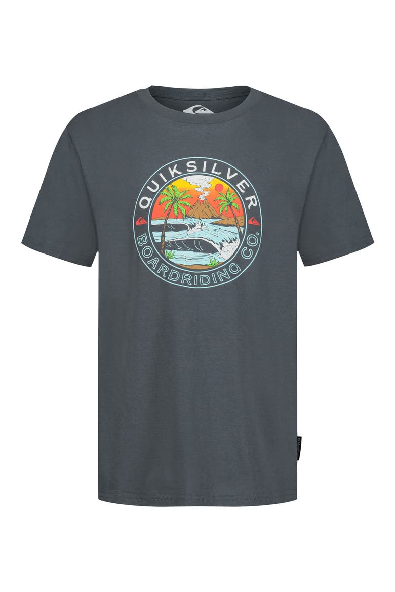 Kids' Sunset Beach Graphic Tee, Main, color, DARK SLATE