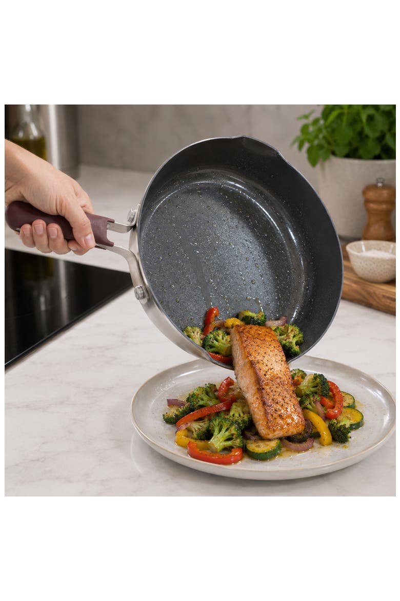 Elements 18/10 Stainless Steel Skillet, Alternate, color, PURPLE