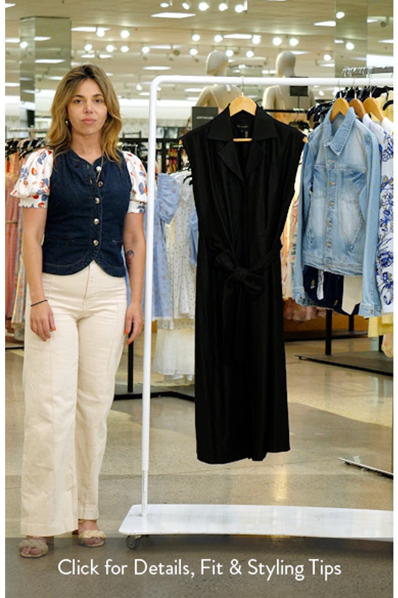 Notch Collar Sleeveless Midi Dress video