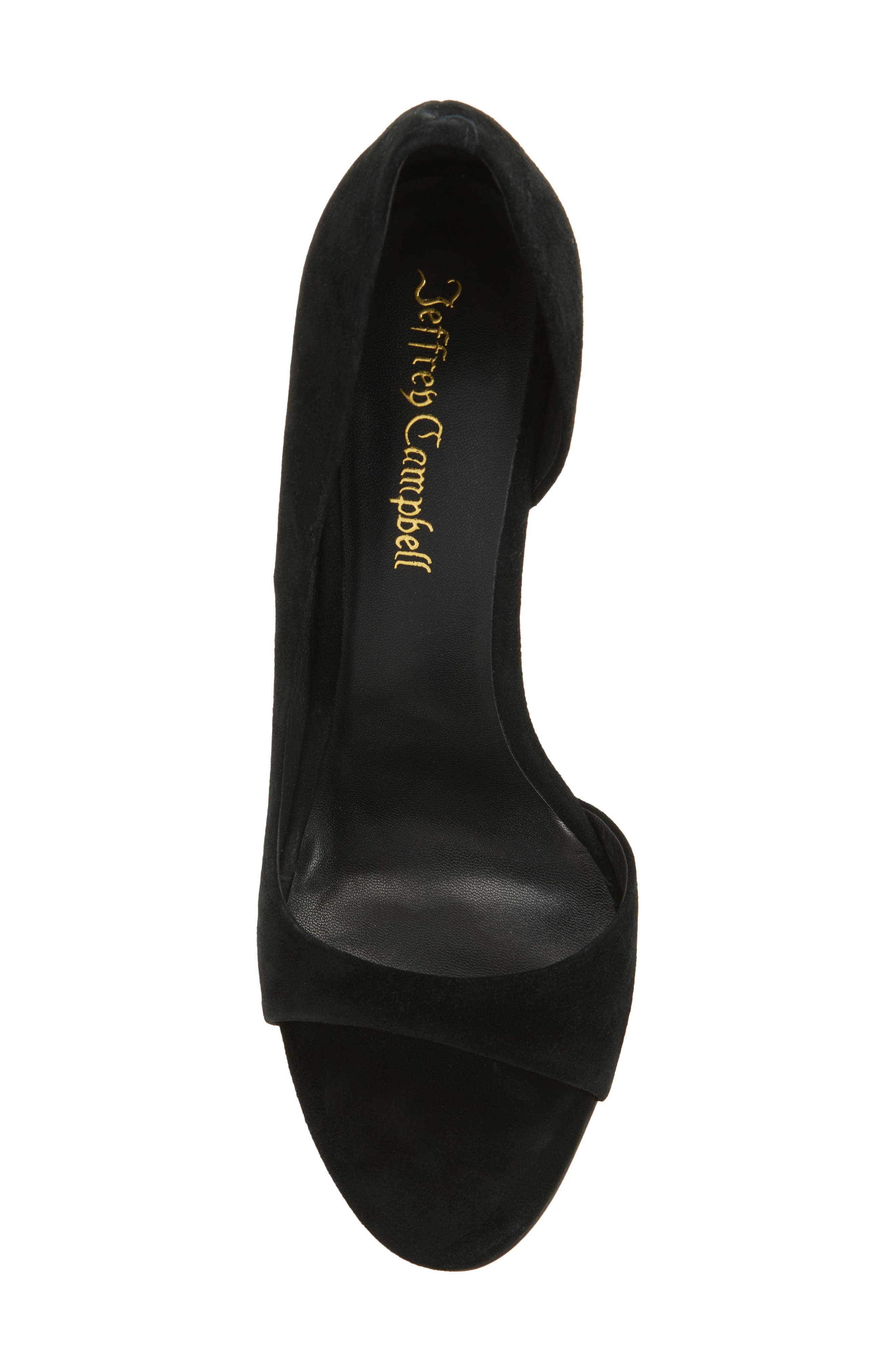 Jeffrey Campbell Alluria Crystal Heel Sandal, Alternate, color, Black Suede Combo