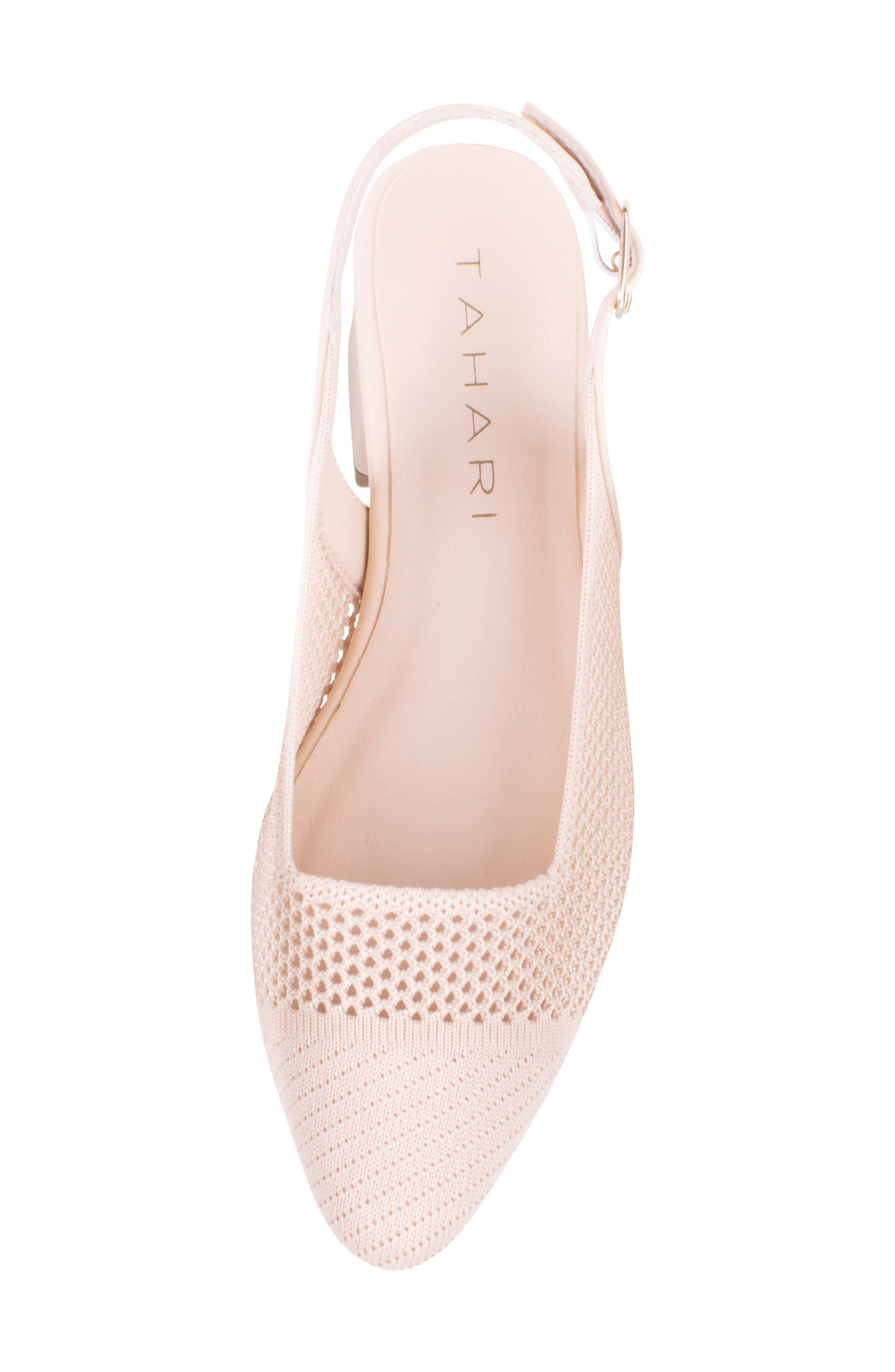 Tahari Pisa Slingback Cap Toe Pump, Alternate, color, Natural