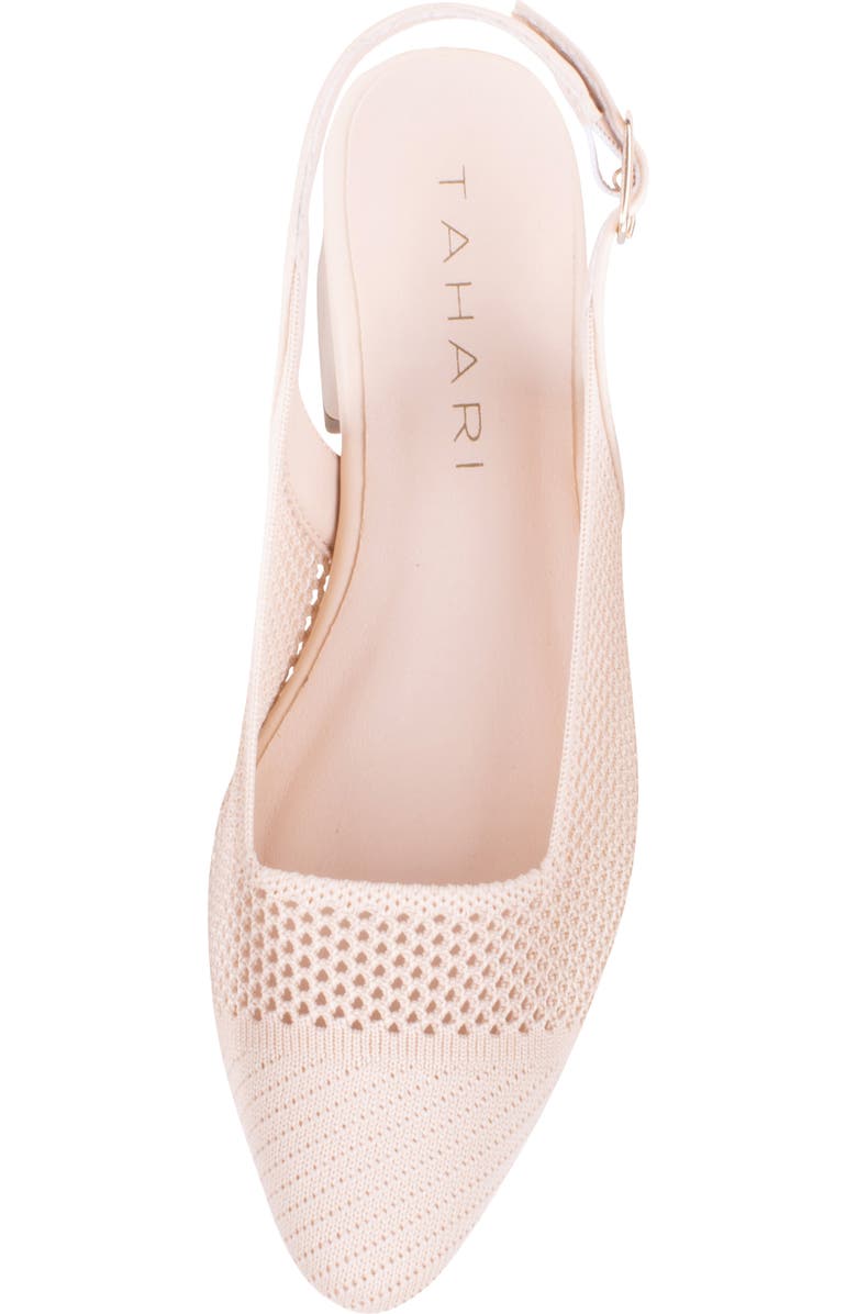 Tahari Pisa Slingback Cap Toe Pump, Alternate, color, Natural