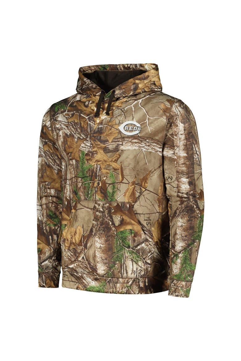 Men's Dunbrooke Camo Cincinnati Reds Champion Realtree Pullover Hoodie, Alternate, color, Camo