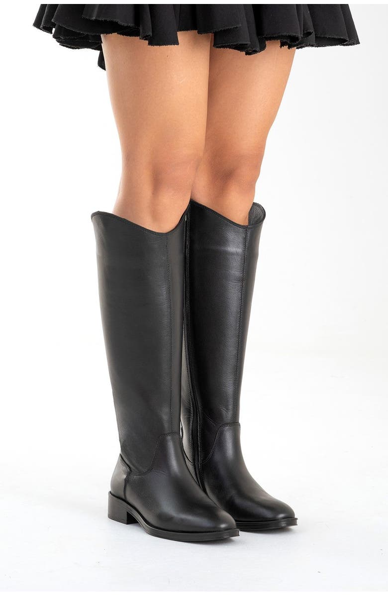 Forever & Always Shoes Ruiz Leather Knee High Boot, Alternate, color, Black