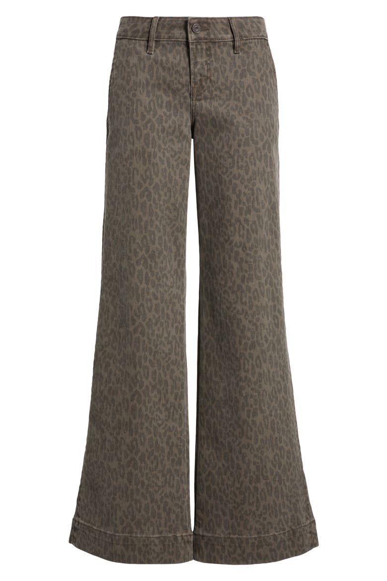 Low Waist Flare Leg Jeans, Alternate, color, BROWN