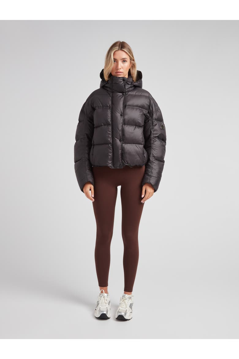 Cloud Boss Hooded Puffer Jacket, Alternate, color, BLACK