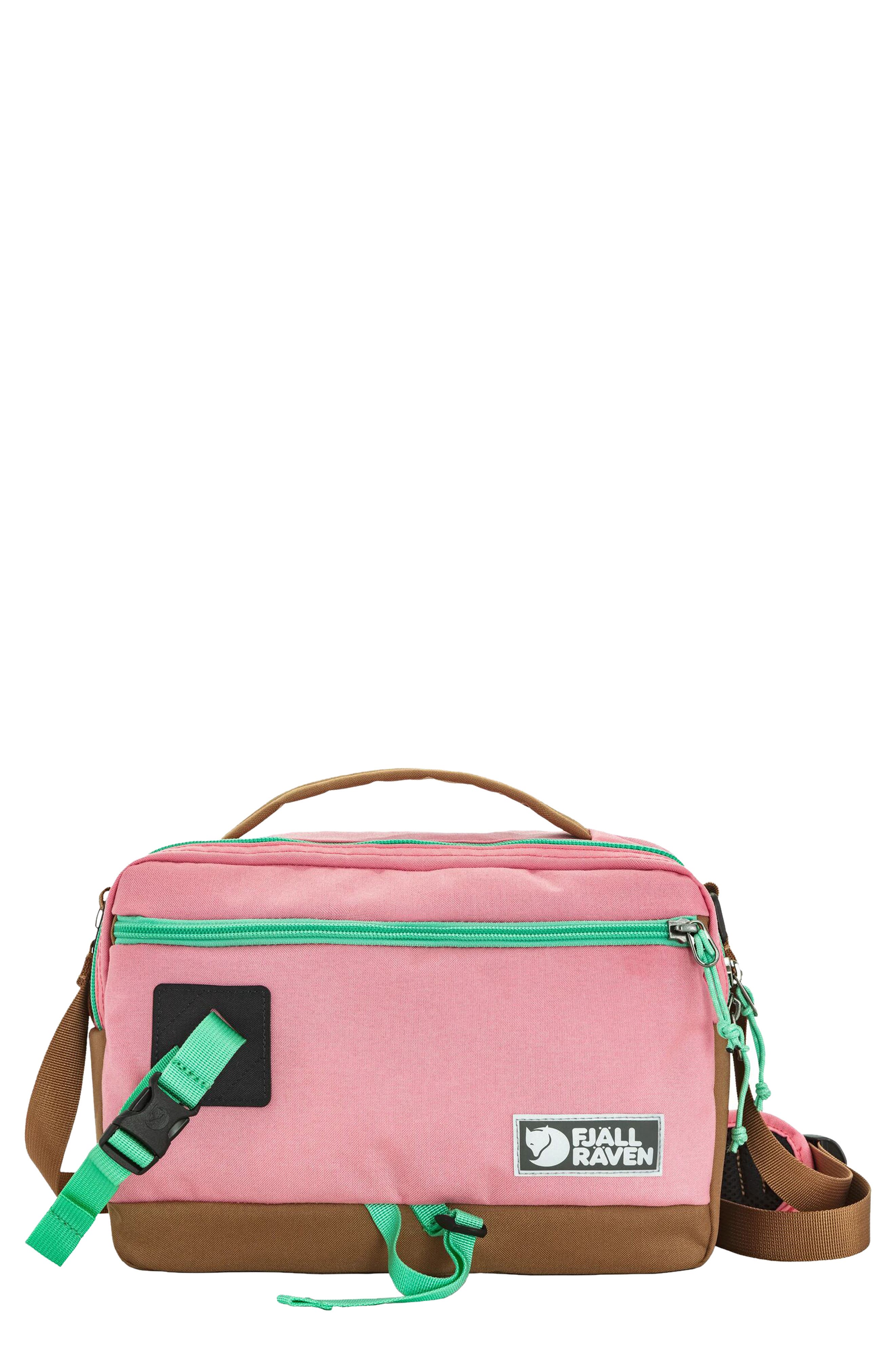 Fjällräven Vardag Shoulder Bag, Main, color, Poppy Pink-Khaki Dust