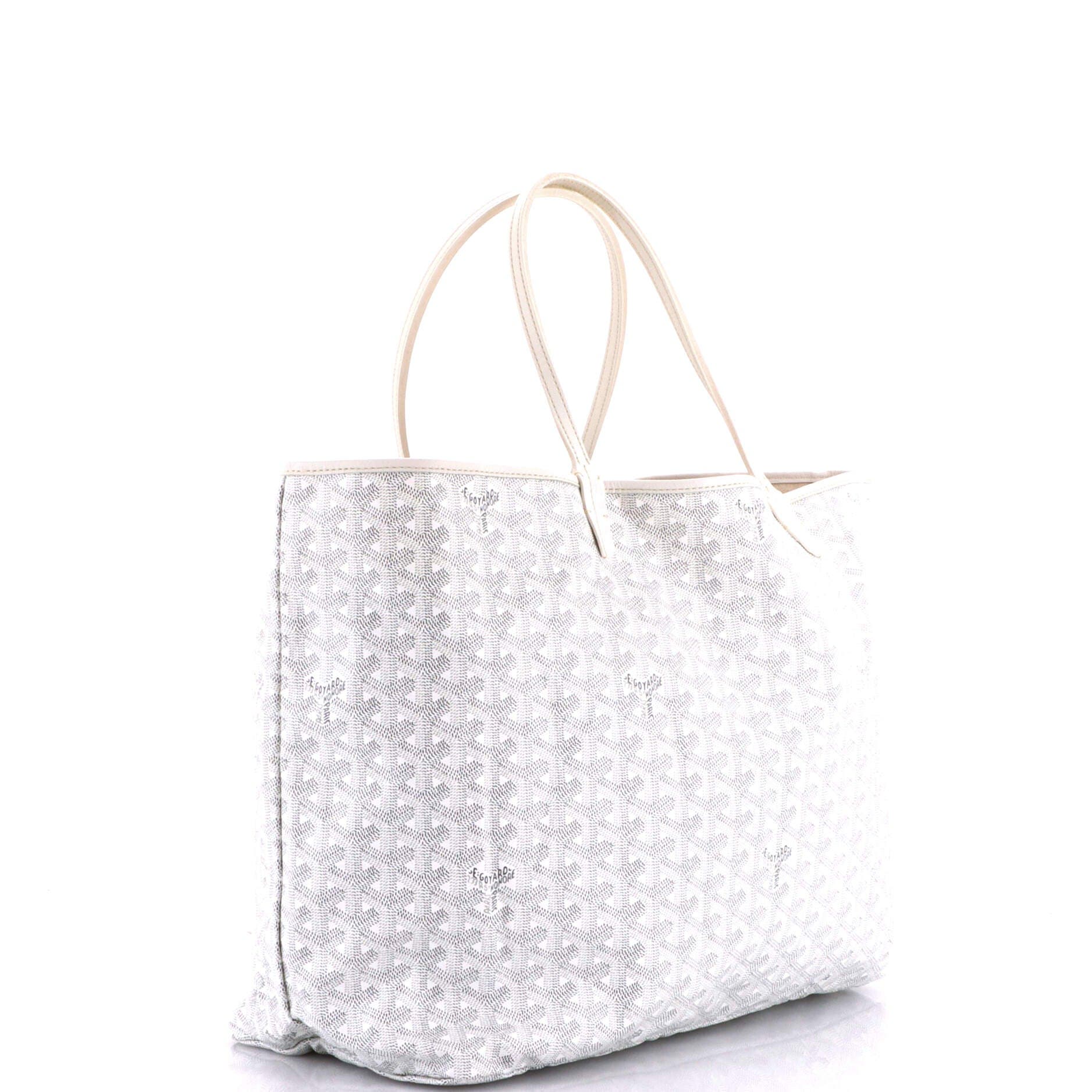 Pre-Owned Goyard Saint Louis Tote Coated Canvas GM, Alternate, color, White