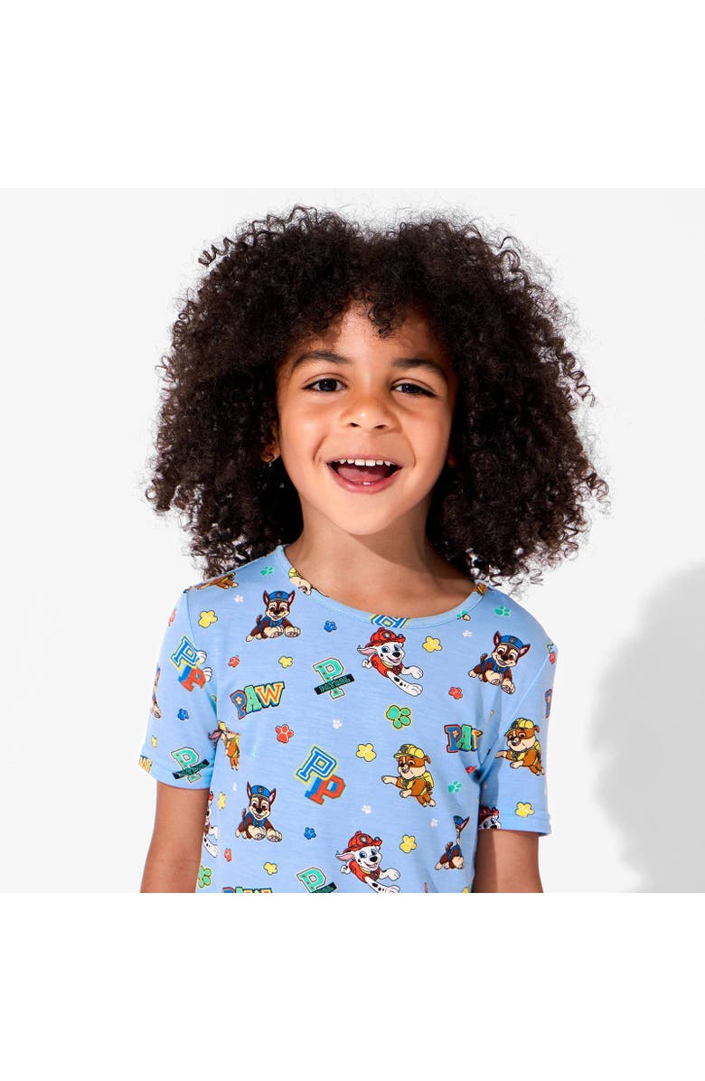 Bellabu Bear PAW Patrol Varsity Blue Kids 2-Piece Short Sleeve & Shorts Pajama Set, Alternate, color, Paw Patrol: Varsity Blue