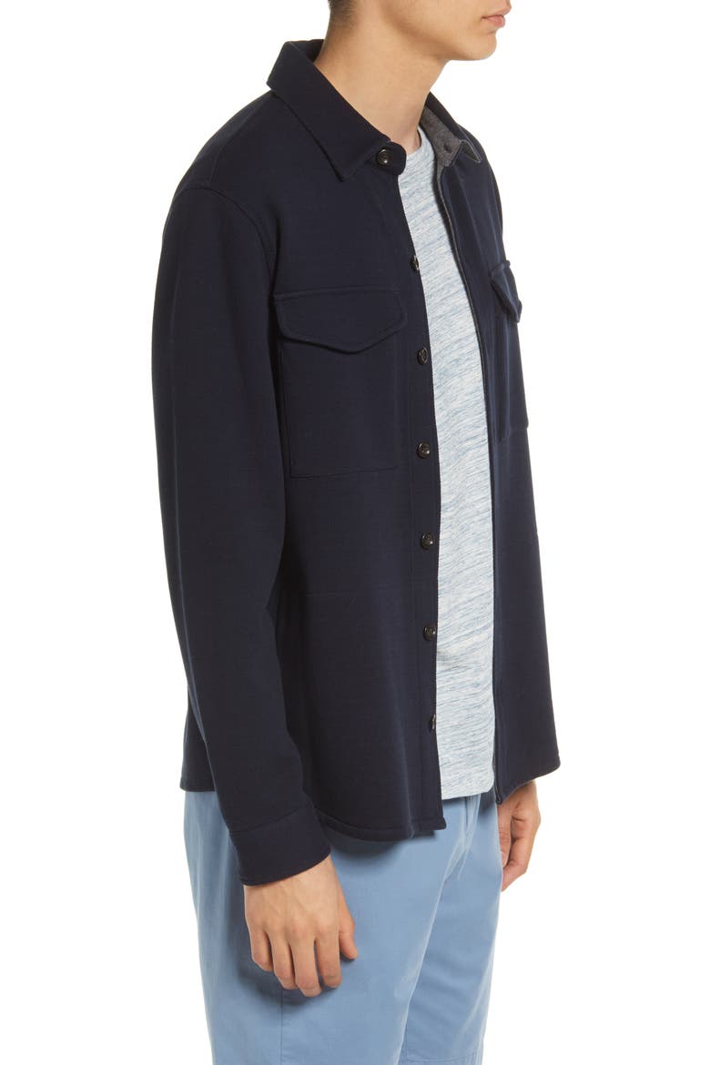 Cotton Blend Shirt Jacket, Alternate, color, COASTAL/MED H GREY