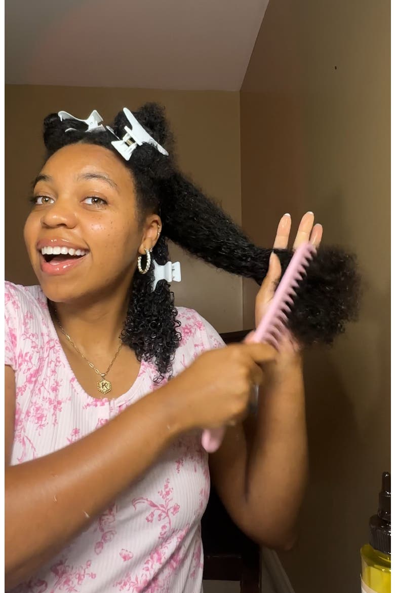 D28 Deluxe Wide Tooth Comb, Alternate, color, PINK CRUSH