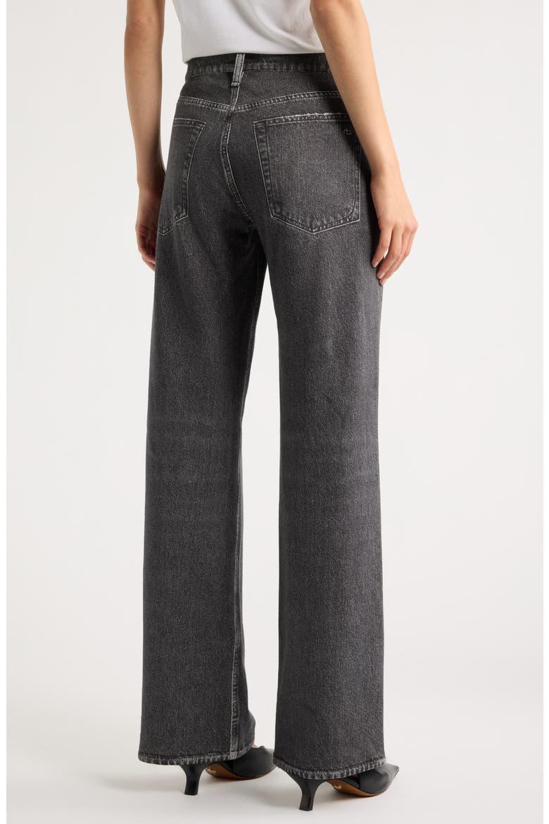 Cam Mid Rise Wide Leg Cotton Terry Sweatpant Jeans, Alternate, color, BARREN