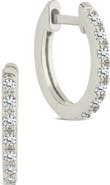Sterling Forever Dainty Cubic Zirconia Huggie Hoop Earrings