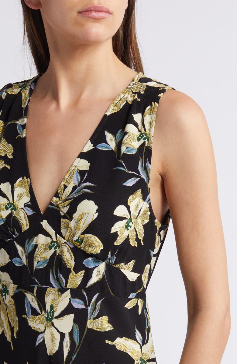 Treasure & Bond Floral Maxi Dress, Alternate, color, Black Via Floral