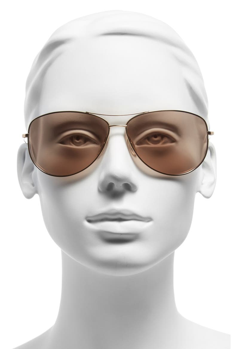 'Shaelie' 55mm Sunglasses, Alternate, color, BRONZE COPPER/ GOLD
