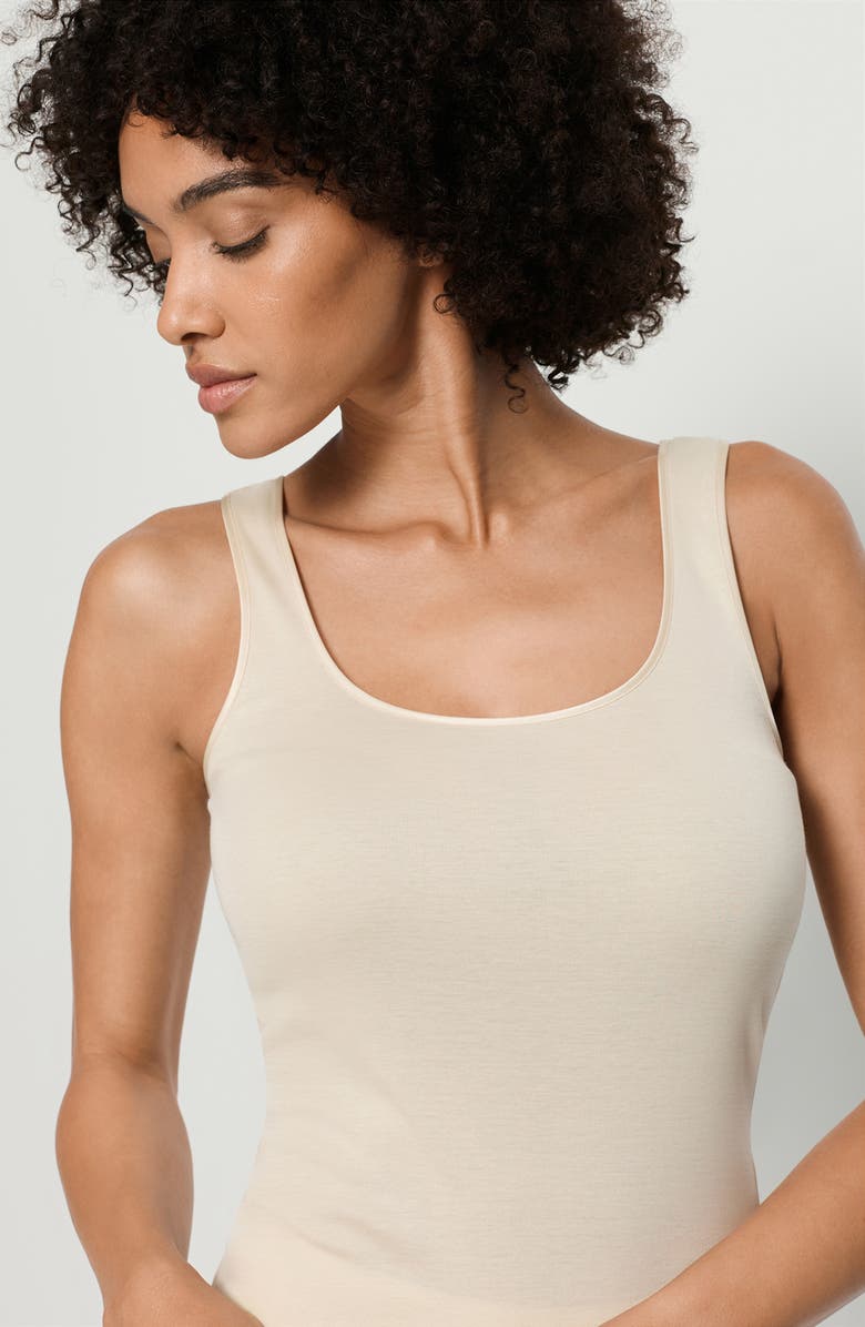 Hanro Seamless Cotton Tank, Alternate, color,