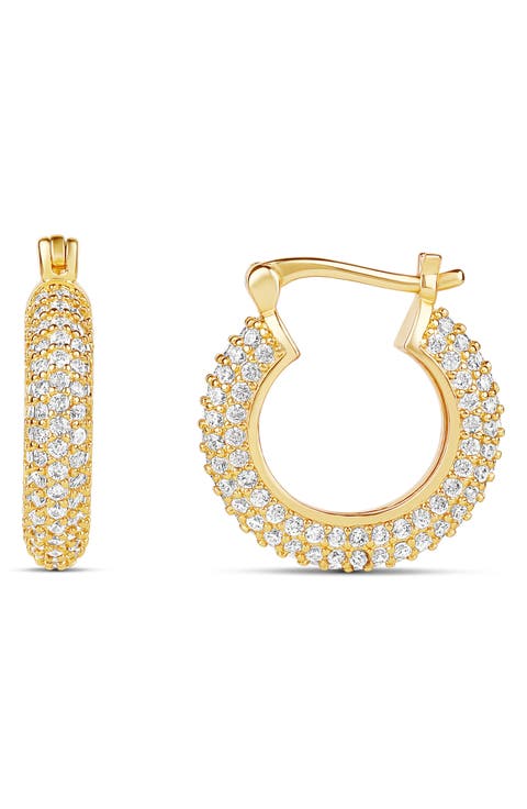 Small Pavé Hoop Earrings