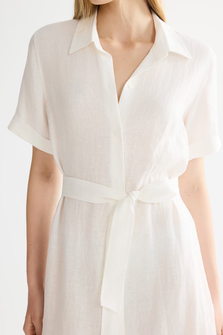 Classic Linen Maxi Dress, Alternate, color, White